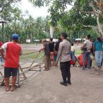 PERSONIL POLSEK SUNGAI RAYA GIAT PENGAMANAN PERTANDINGAN SEPAK BOLA OPEN TURNAMEN CUP SK-1 2022