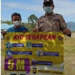 Bhabinkamtibmas Polsek Lumar Berikan Himbauan Larangan Karhutla, Saber Pungli & 5M Pada Warga Desa Binaannya