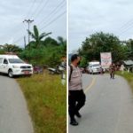 Bhabinkamtibmas Desa Magmagan Karya Lakukan Pengaturan Lalu Lintas Saat Pemakaman