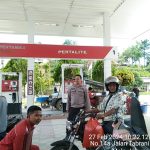 Patroli Rutin Polsek Bengkayang ,Pastikan Kegiatan Di SPBU berjalan Aman dan Tertib